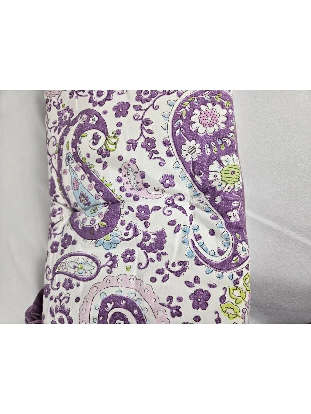 Pottery Barn Kids Purple Paisley Crib Edge Cover